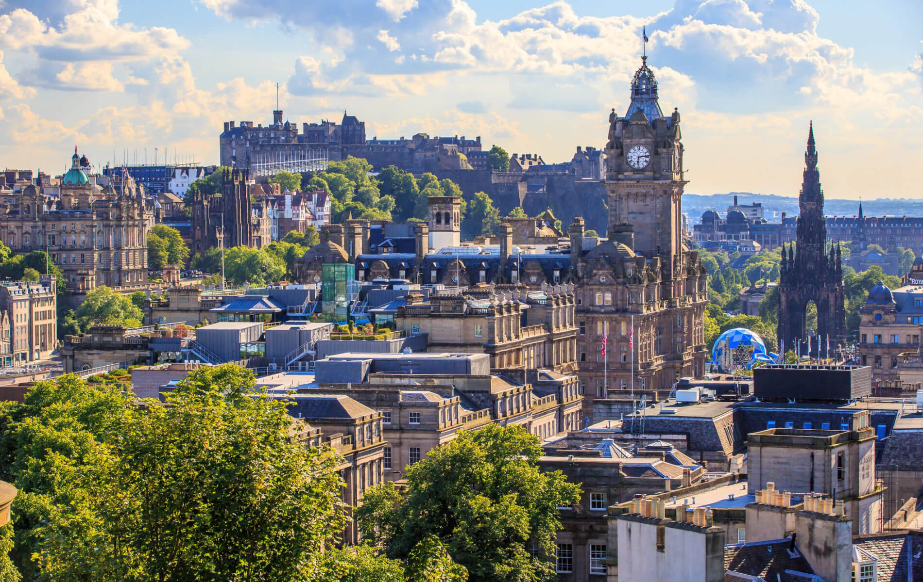 Edinburgh city skyline